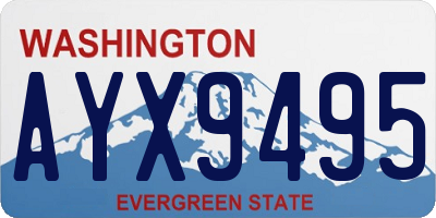 WA license plate AYX9495