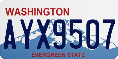 WA license plate AYX9507