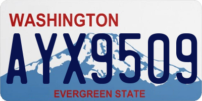 WA license plate AYX9509