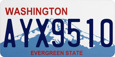 WA license plate AYX9510