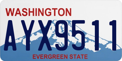 WA license plate AYX9511