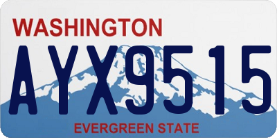 WA license plate AYX9515