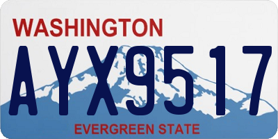 WA license plate AYX9517