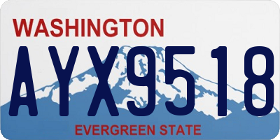 WA license plate AYX9518