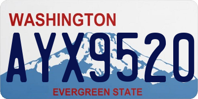 WA license plate AYX9520