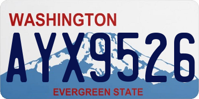 WA license plate AYX9526