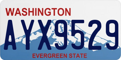 WA license plate AYX9529