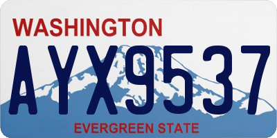 WA license plate AYX9537