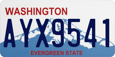 WA license plate AYX9541