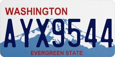 WA license plate AYX9544