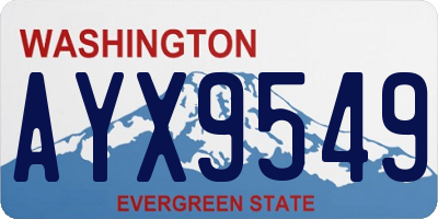 WA license plate AYX9549