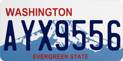 WA license plate AYX9556