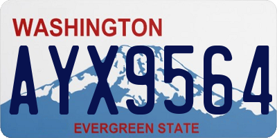 WA license plate AYX9564