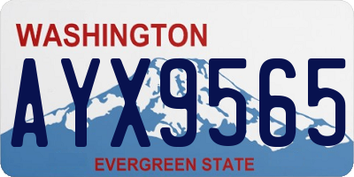 WA license plate AYX9565