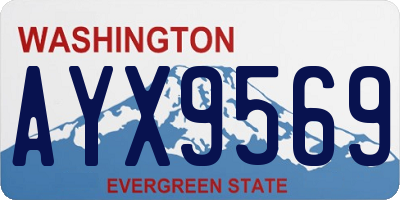 WA license plate AYX9569