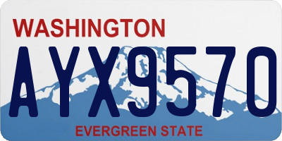 WA license plate AYX9570