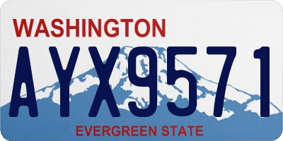 WA license plate AYX9571