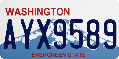 WA license plate AYX9589