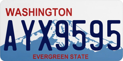 WA license plate AYX9595