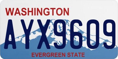 WA license plate AYX9609