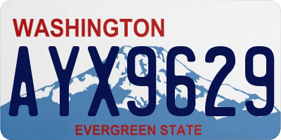 WA license plate AYX9629