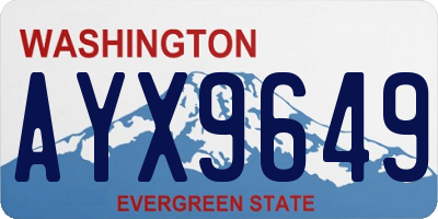 WA license plate AYX9649