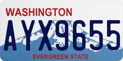 WA license plate AYX9655