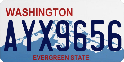 WA license plate AYX9656