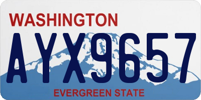 WA license plate AYX9657