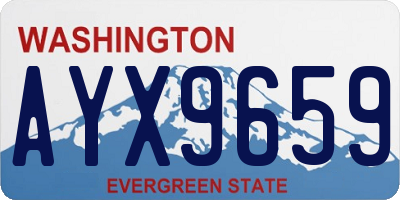 WA license plate AYX9659