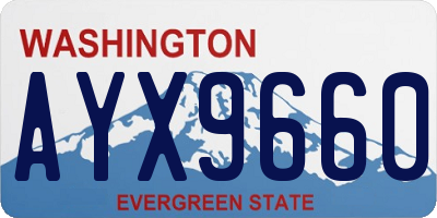 WA license plate AYX9660