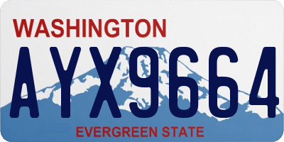 WA license plate AYX9664