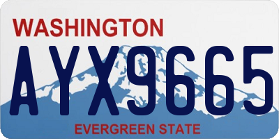 WA license plate AYX9665