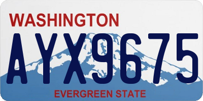 WA license plate AYX9675