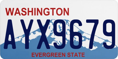 WA license plate AYX9679