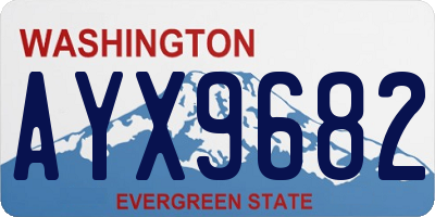 WA license plate AYX9682