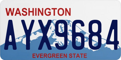 WA license plate AYX9684