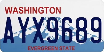 WA license plate AYX9689