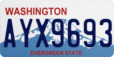 WA license plate AYX9693