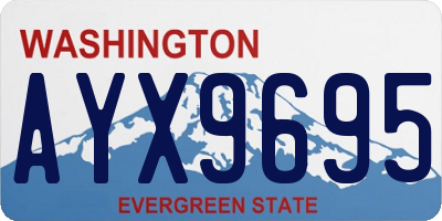 WA license plate AYX9695