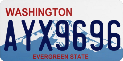 WA license plate AYX9696