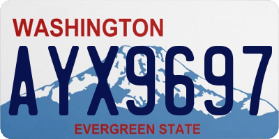 WA license plate AYX9697