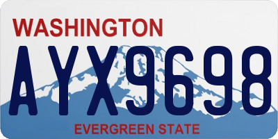 WA license plate AYX9698