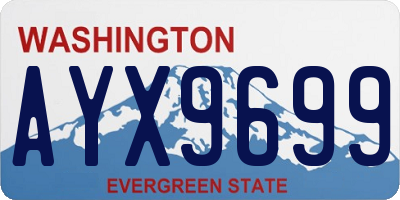 WA license plate AYX9699