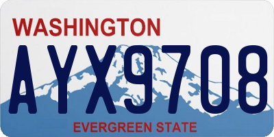 WA license plate AYX9708