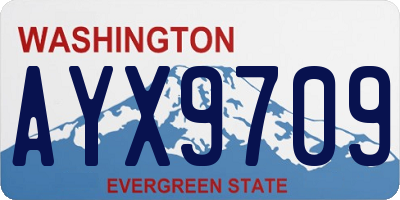 WA license plate AYX9709