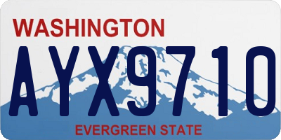 WA license plate AYX9710