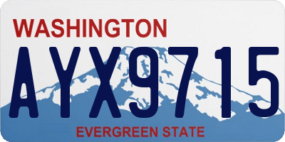 WA license plate AYX9715