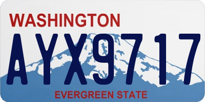 WA license plate AYX9717