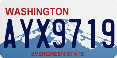 WA license plate AYX9719